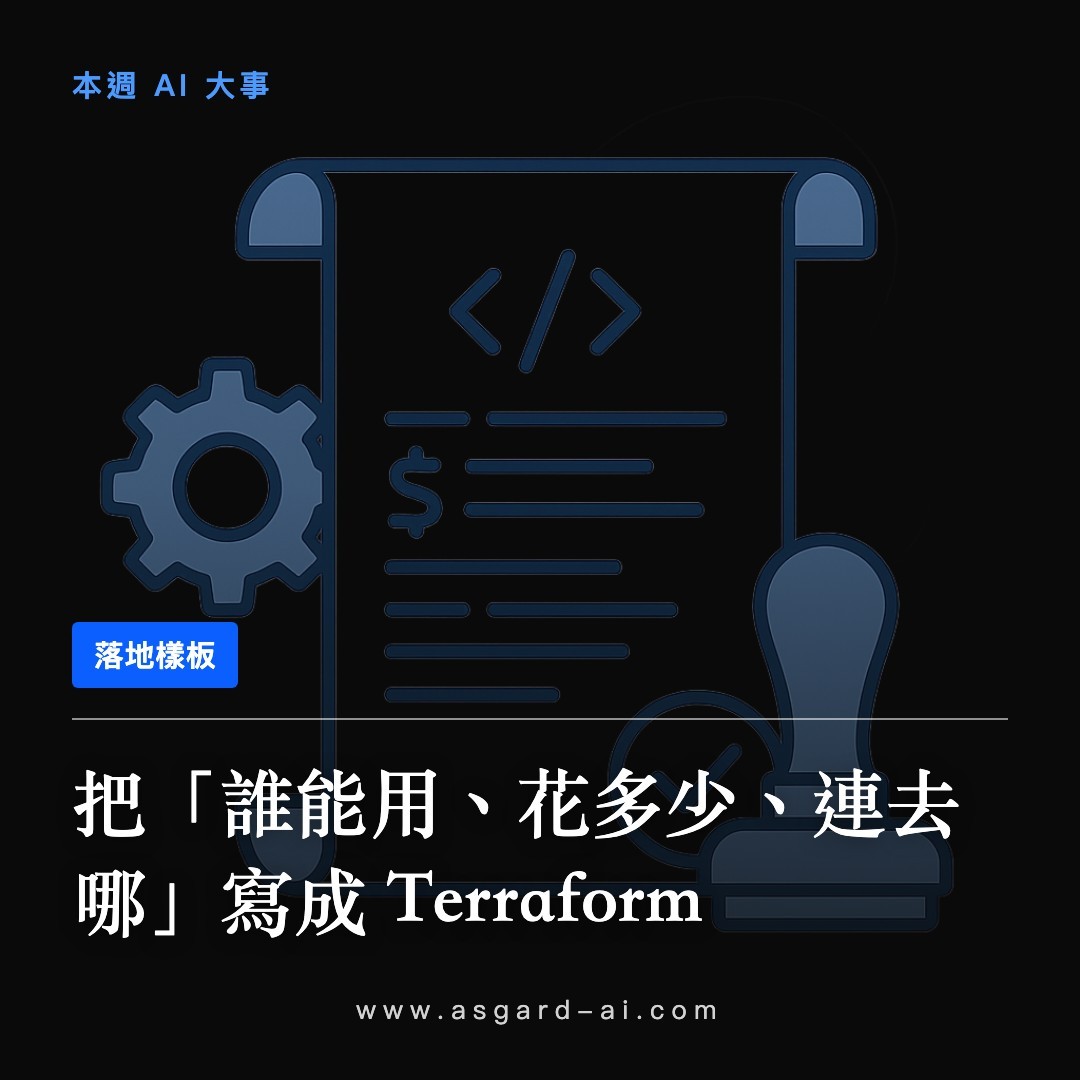 落地樣板:把「誰能用、花多少、連去哪」寫成 Terraform