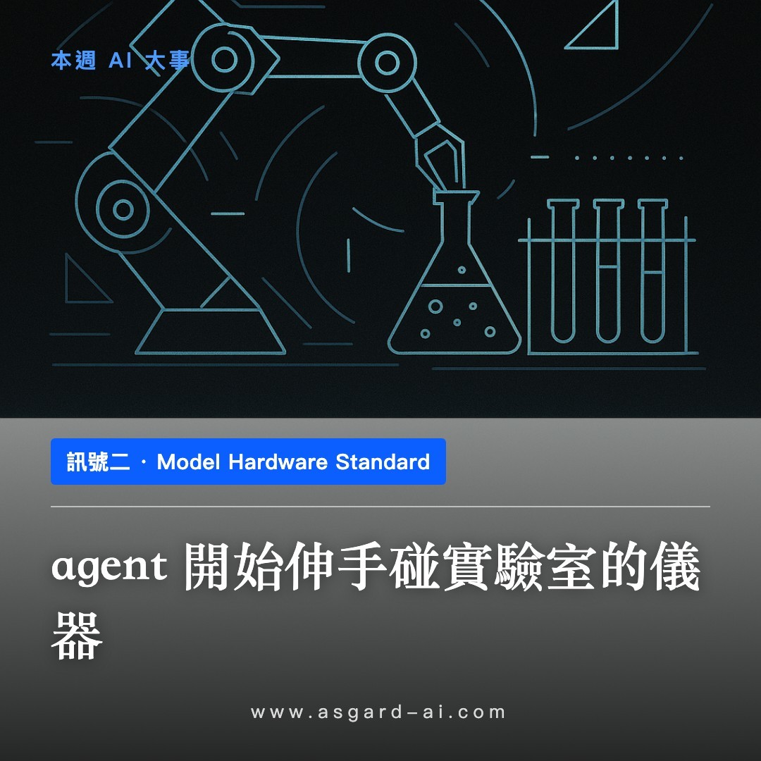 訊號二:agent 開始伸手碰實驗室的儀器
