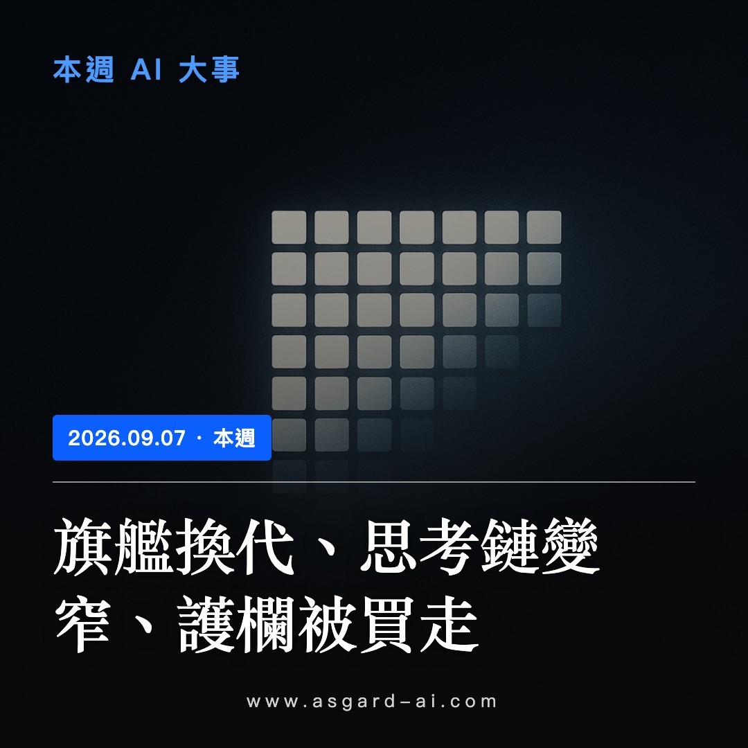 封面:旗艦換代、思考鏈變窄、護欄被買走
